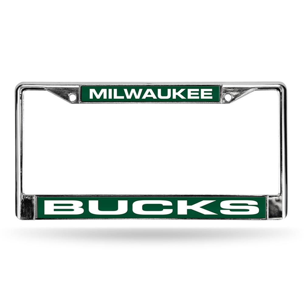 Milwaukee Bucks Nba Chrome Laser Cut License Plate Frame