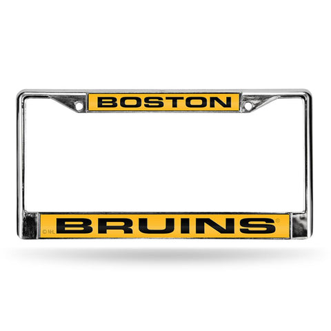 Boston Bruins Nhl Chrome Laser Cut License Plate Frame