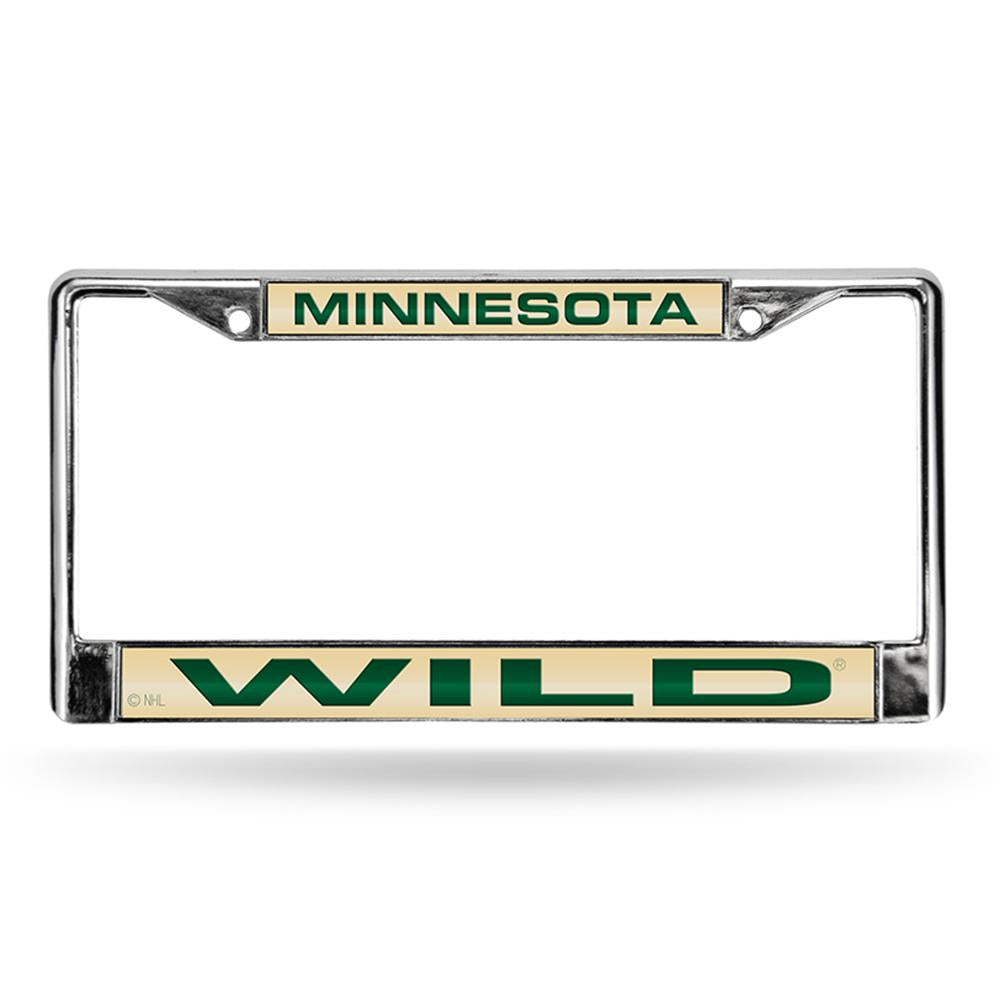 Minnesota Wild Nhl Chrome Laser Cut License Plate Frame