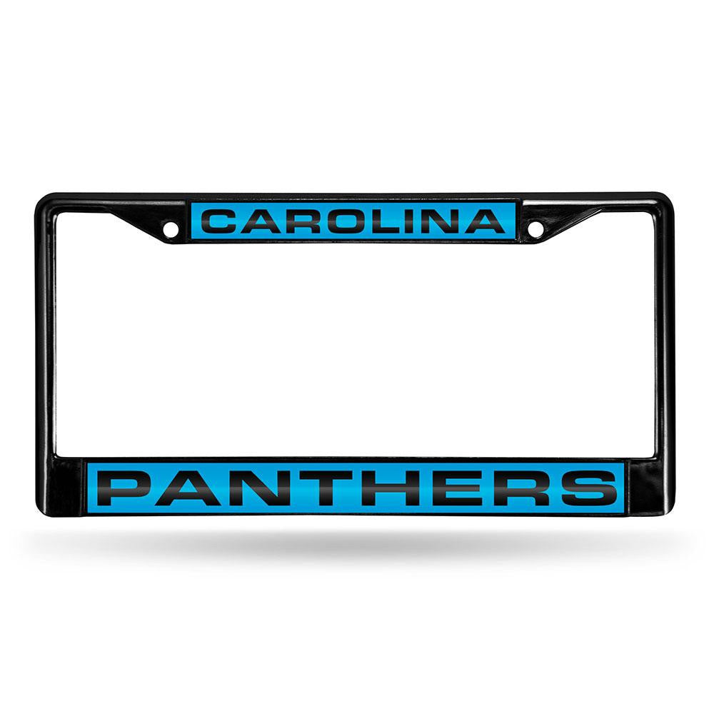 Carolina Panthers NFL Laser Cut Black License Plate Frame