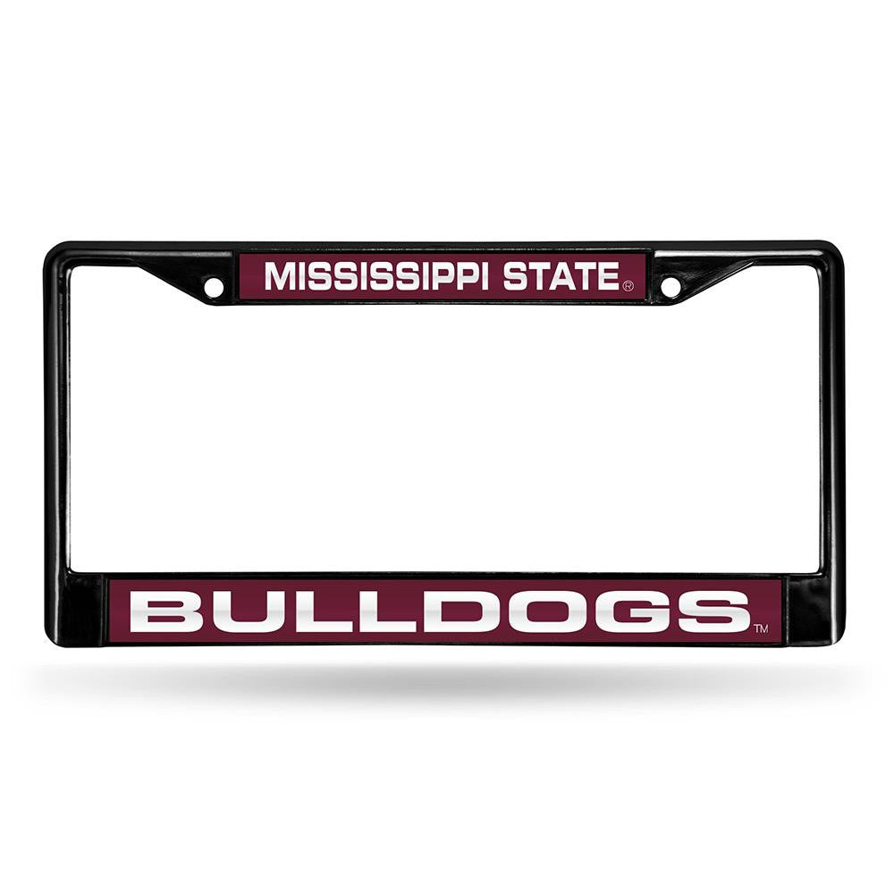 Mississippi State Bulldogs Ncaa Laser Cut Black License Plate Frame