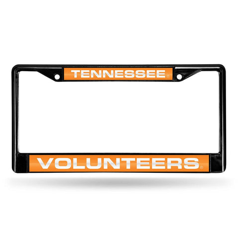 Tennessee Volunteers Ncaa Black Chrome Laser Cut License Plate Frame