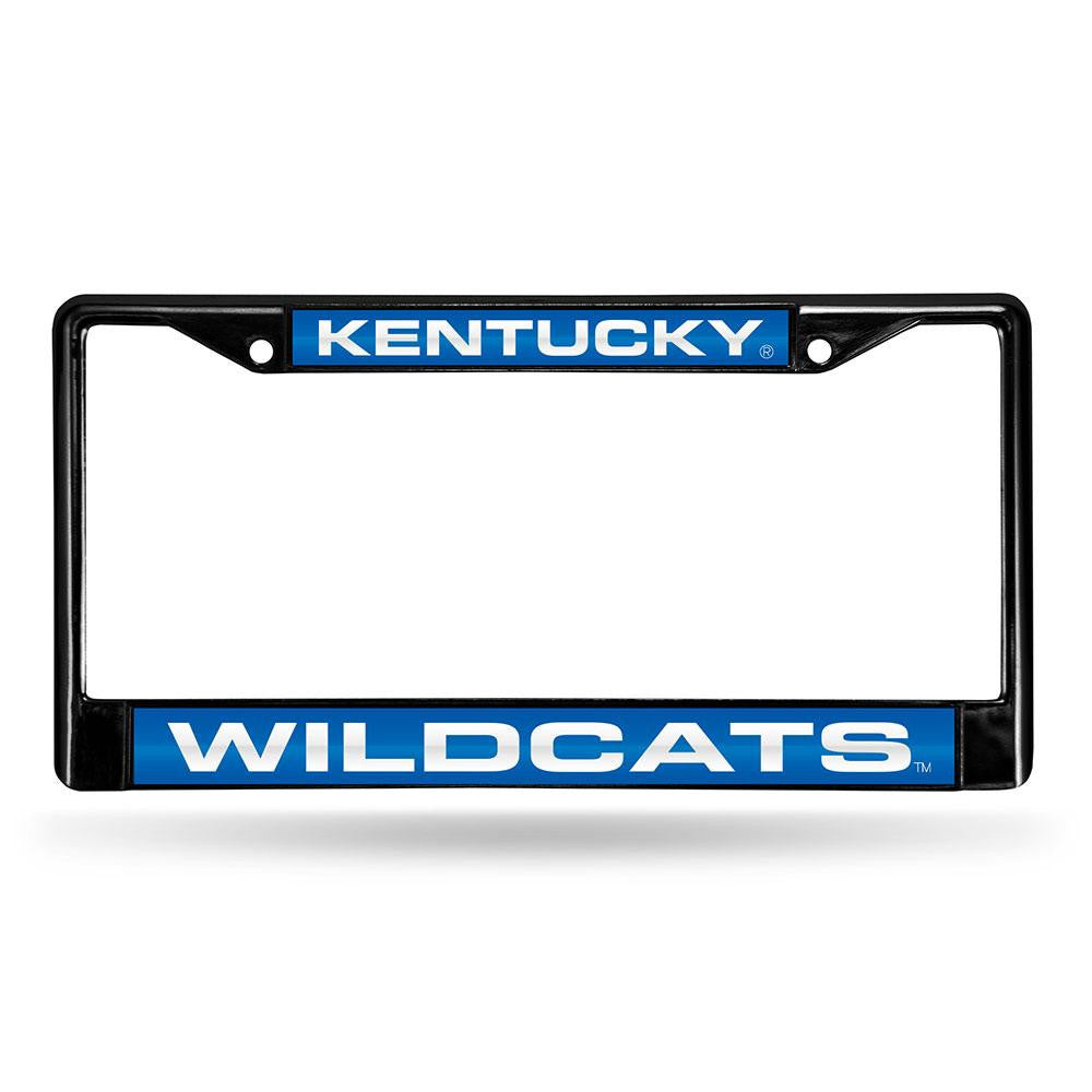 Kentucky Wildcats Ncaa Black Chrome Laser Cut License Plate Frame