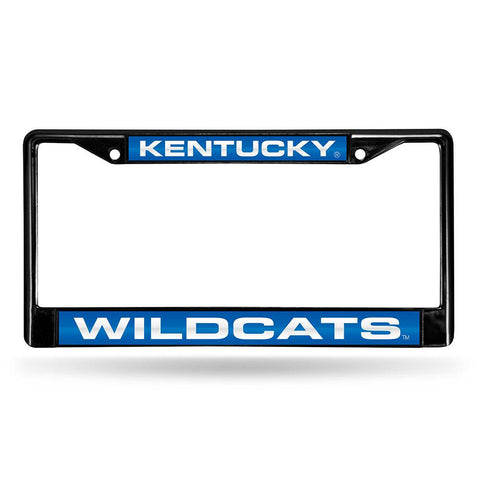 Kentucky Wildcats Ncaa Black Chrome Laser Cut License Plate Frame