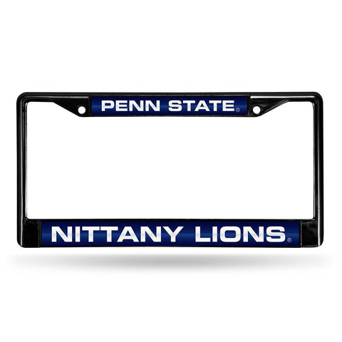 Penn State Nittany Lions Ncaa Black Chrome Laser Cut License Plate Frame