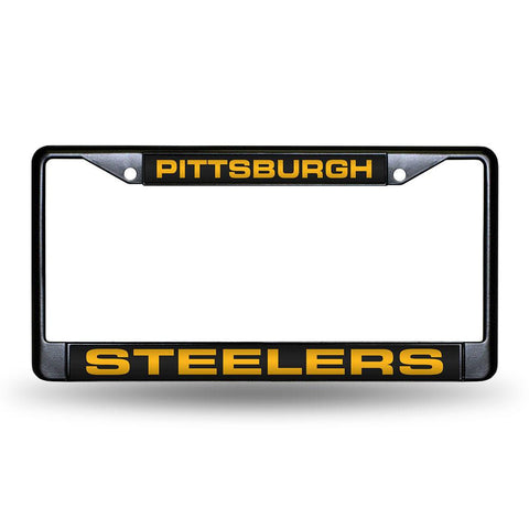 Pittsburgh Steelers NFL Black Chrome Laser Cut License Plate Frame