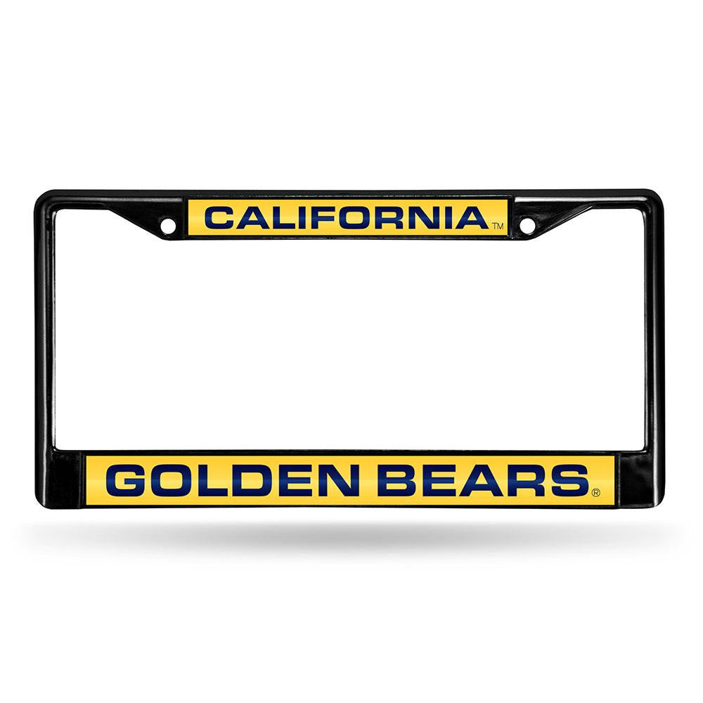 Cal Golden Bears Ncaa Black Chrome Laser Cut License Plate Frame