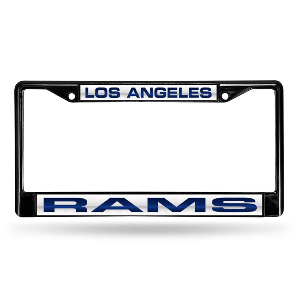 Los Angeles Rams Nfl Laser Cut Black License Plate Frame