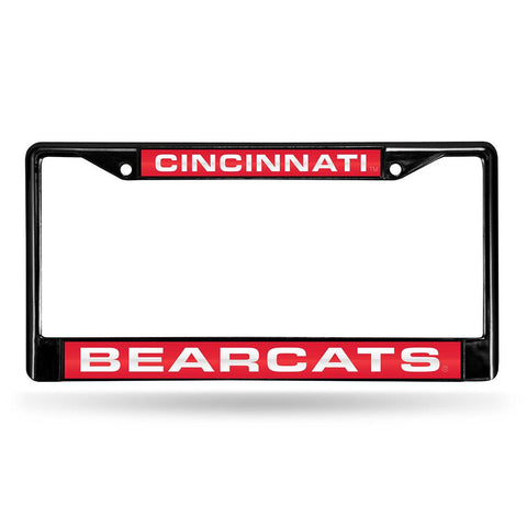 Cincinnati Bearcats Ncaa Black Chrome Laser Cut License Plate Frame