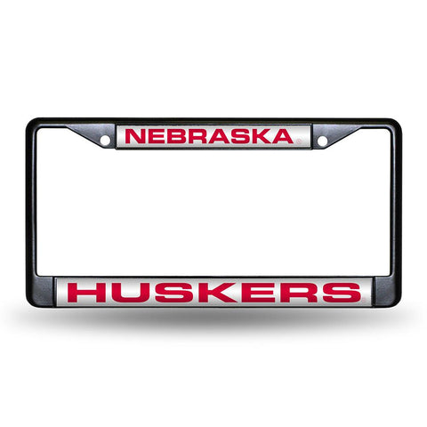 Nebraska Cornhuskers Ncaa Laser Cut Black License Plate Frame