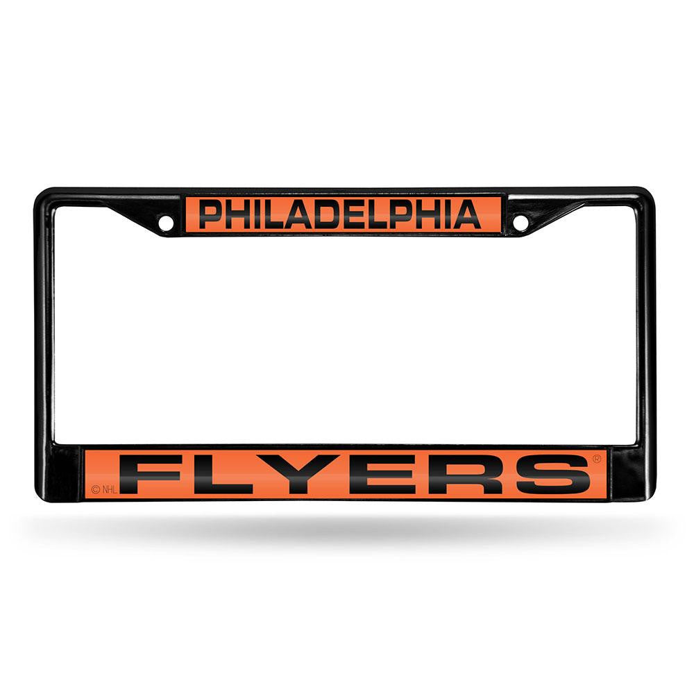 Philadelphia Flyers NHL Laser Cut Black License Plate Frame