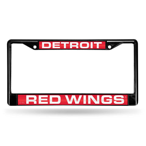 Detroit Red Wings NHL Laser Cut Black License Plate Frame