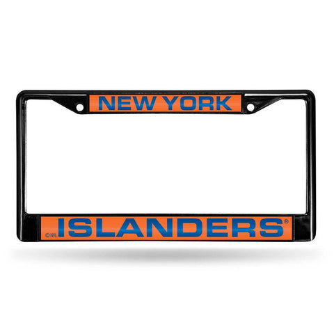 New York Islanders NHL Laser Cut Black License Plate Frame