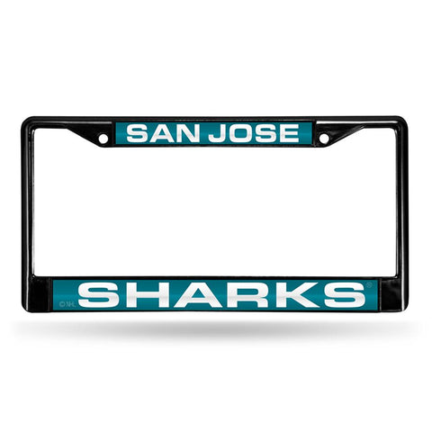 San Jose Sharks Nhl Laser Cut Black License Plate Frame