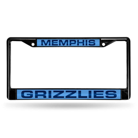Memphis Grizzlies NBA Black Chrome Laser Cut License Plate Frame