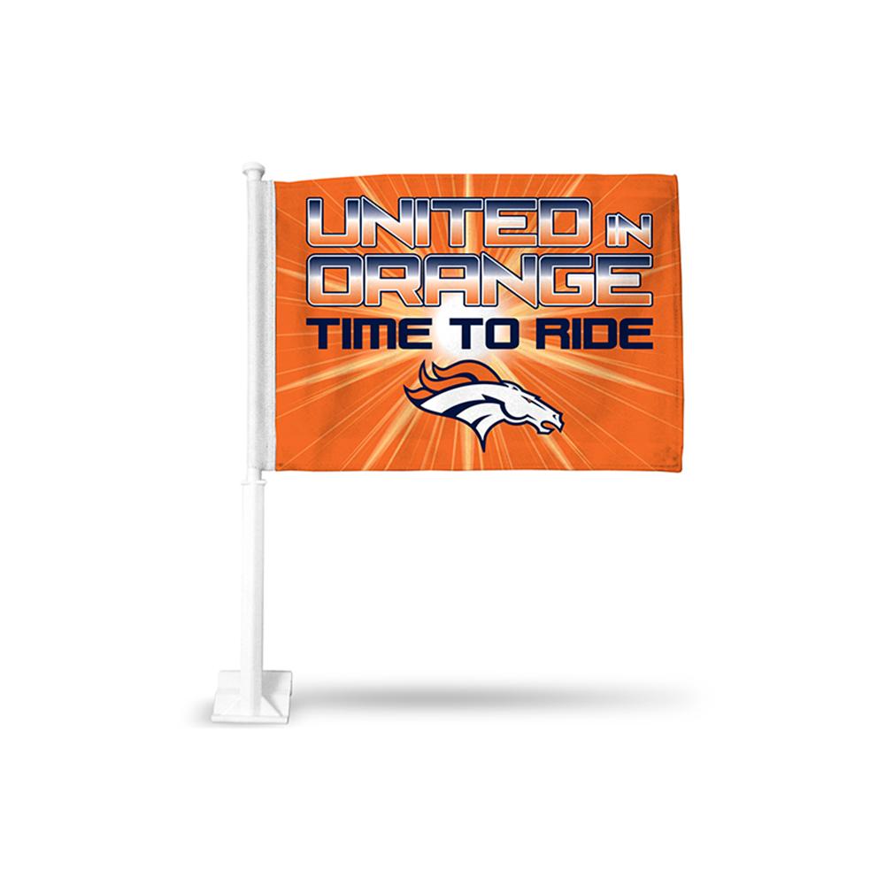 Denver Broncos Nfl Team Color Car Flag