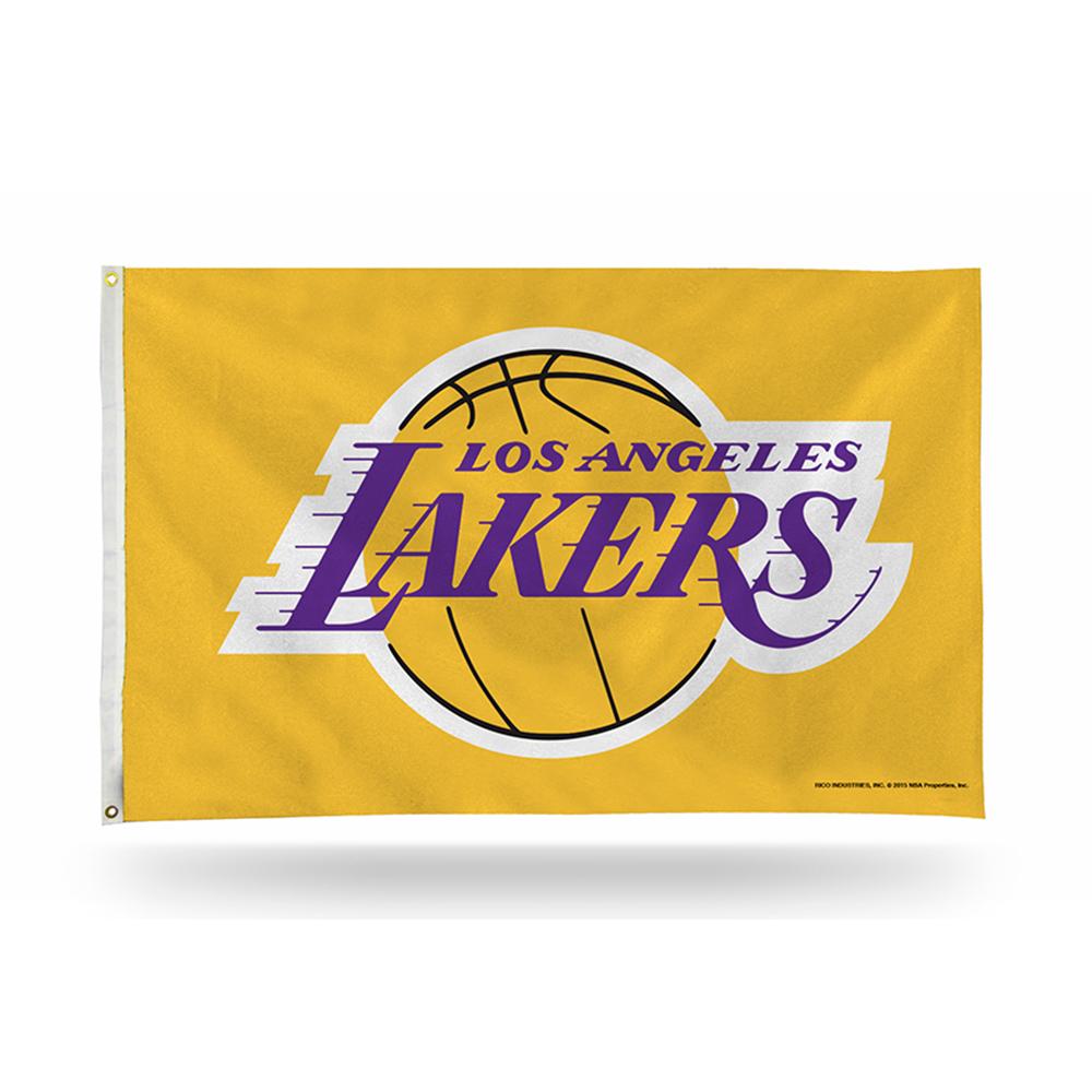 Los Angeles Lakers Nba 3in X 5in Banner Flag