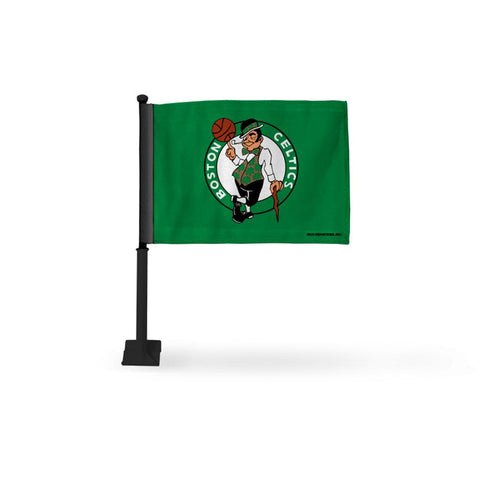 Boston Celtics Nba Car Flag (black Pole)