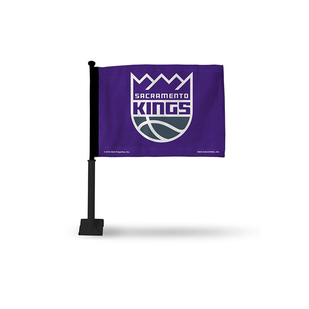 Sacramento Kings Nba Car Flag (black Pole)