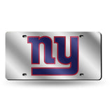 New York Giants NFL Laser Cut License Plate Cover Silver