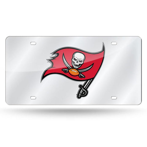 Tampa Bay Buccaneers NFL Laser Cut License Plate Cover Silver