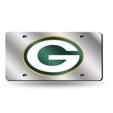 Green Bay Packers NFL Laser Cut License Plate Cover Silver