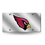 Arizona Cardinals NFL Laser Cut License Plate Cover Silver