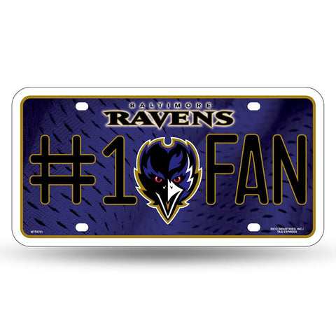 Baltimore Ravens Nfl Metal Tag License Plate (#1 Fan)