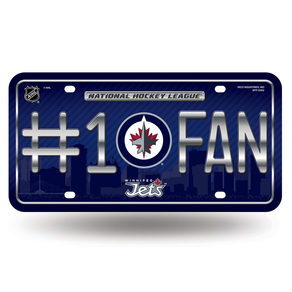 Winnipeg Jets Nhl Metal Tag License Plate (#1 Fan)