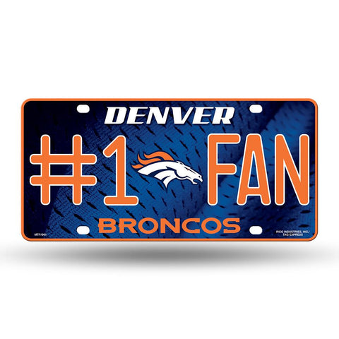 Denver Broncos Nfl Metal Tag License Plate (#1 Fan)