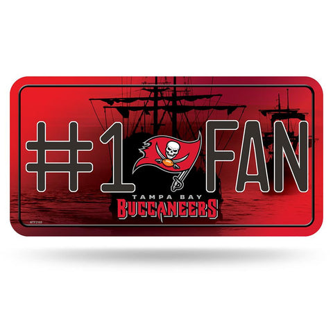 Tampa Bay Buccaneers Nfl Metal Tag License Plate (#1 Fan)