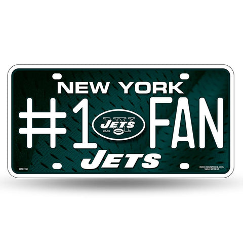 New York Jets Nfl Metal Tag License Plate (#1 Fan)