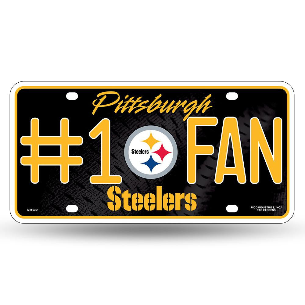 Pittsburgh Steelers Nfl Metal Tag License Plate (#1 Fan)