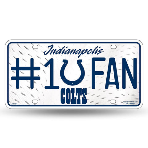 Indianapolis Colts Nfl Metal Tag License Plate (#1 Fan)