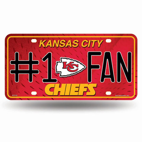 Kansas City Chiefs Nfl Metal Tag License Plate (#1 Fan)