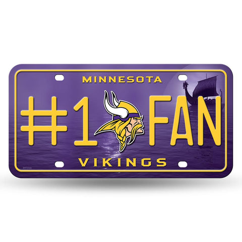 Minnesota Vikings Nfl Metal Tag License Plate (#1 Fan)