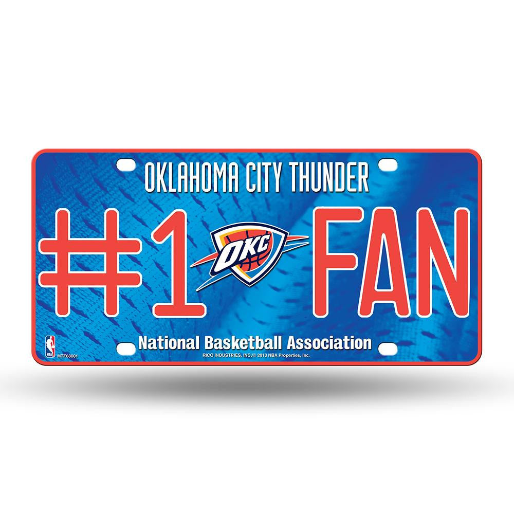 Oklahoma City Thunder Nba Metal Tag License Plate (#1 Fan)