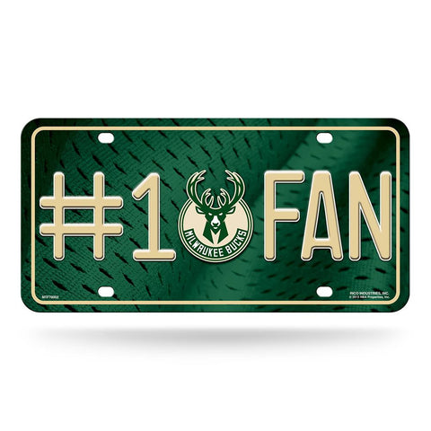 Milwaukee Bucks Nba Metal Tag License Plate (#1 Fan)