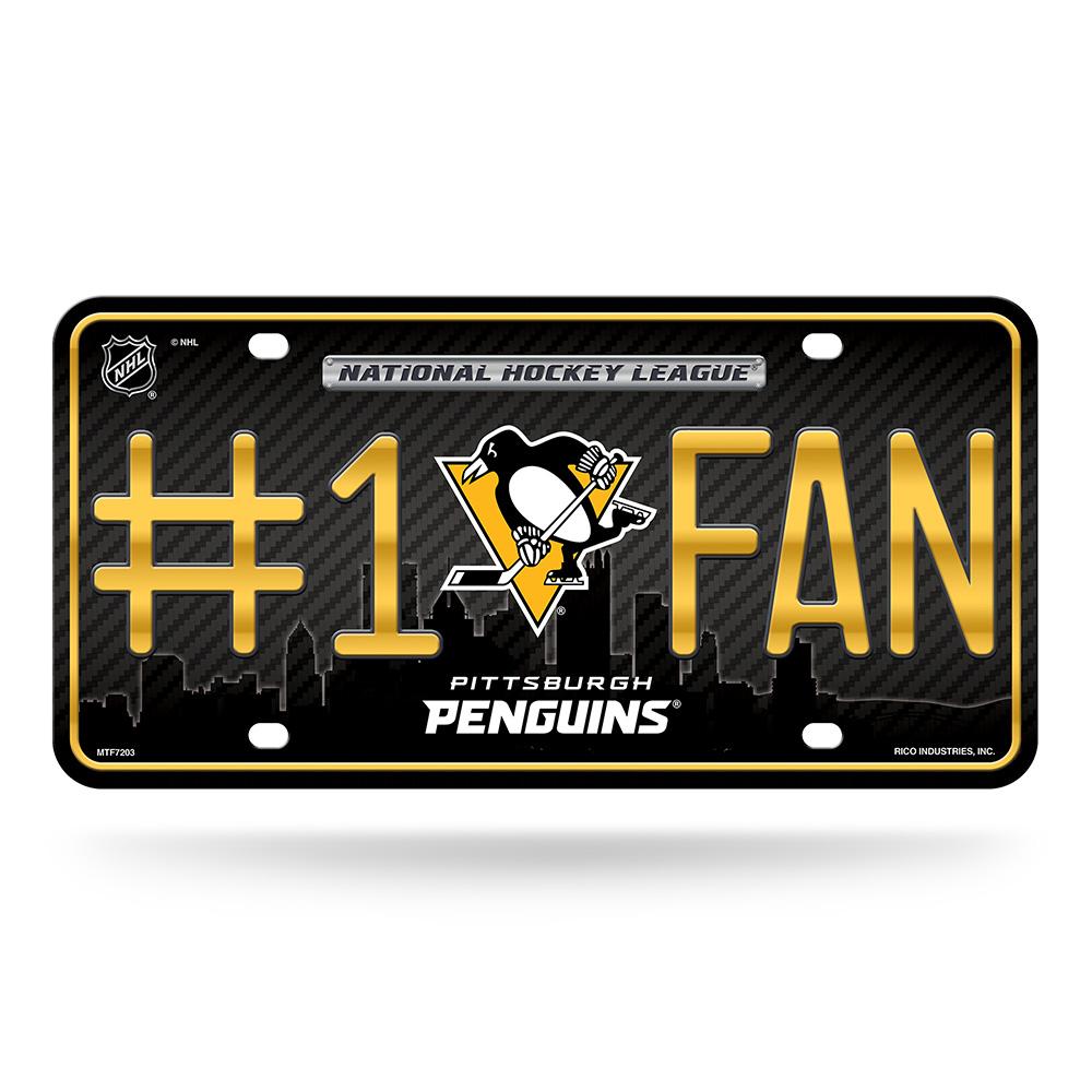 Pittsburgh Penguins Nhl Metal Tag License Plate (#1 Fan)