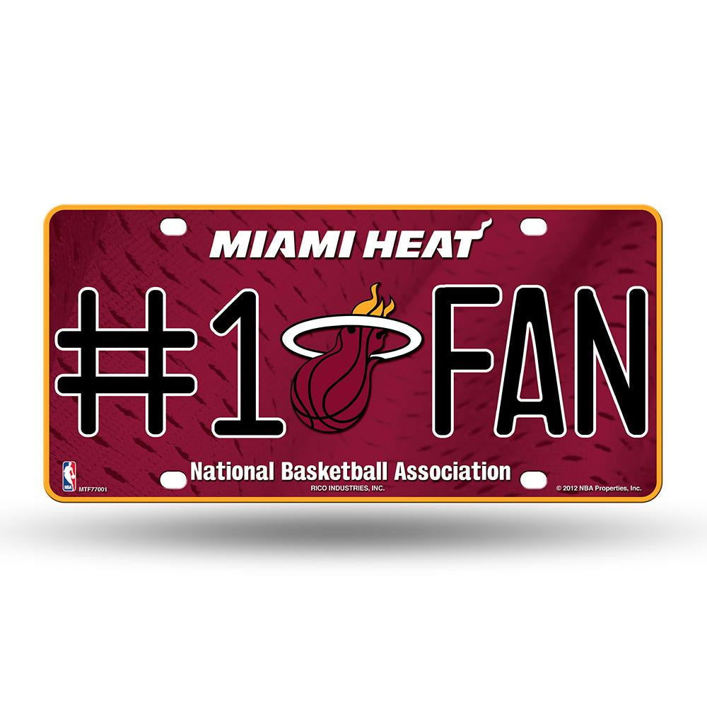 Miami Heat Nba Metal Tag License Plate (#1 Fan)