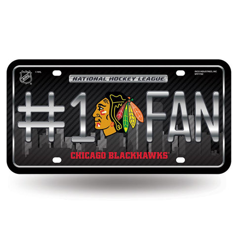 Chicago Blackhawks Nhl Metal Tag License Plate (#1 Fan)