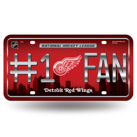 Detroit Red Wings Nhl Metal Tag License Plate (#1 Fan)