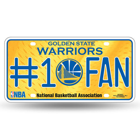 Golden State Warriors Nba Metal Tag License Plate (#1 Fan)