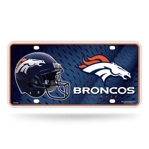 Denver Broncos Nfl Metal Tag License Plate