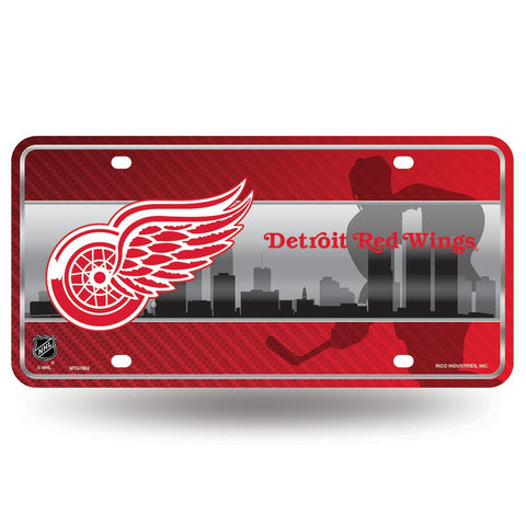 Detroit Red Wings Nhl Metal Tag License Plate