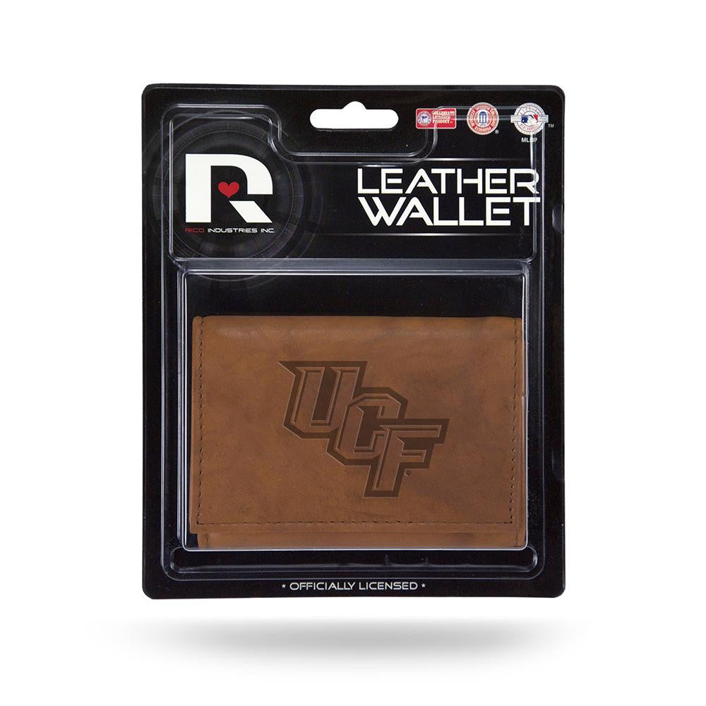 Central Florida Knights Ncaa Manmade Leather Tri-fold