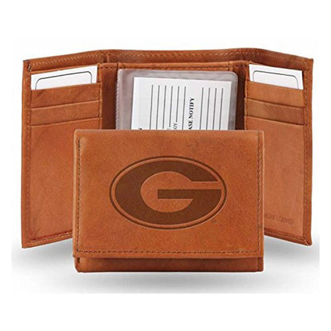 Georgia Bulldogs Ncaa Manmade Leather Tri-fold