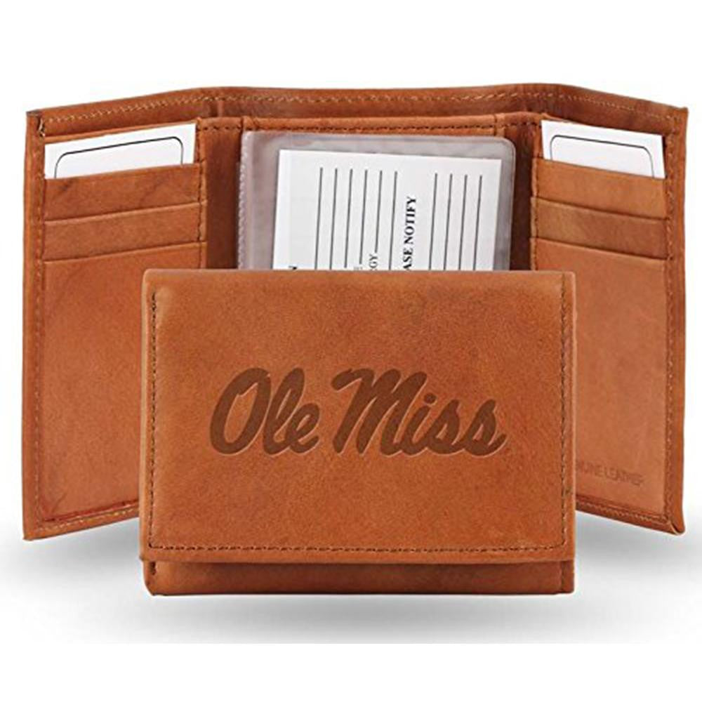 Mississippi Rebels Ncaa Manmade Leather Tri-fold