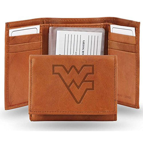 West Virginia Mountaineers Ncaa Manmade Leather Tri-fold