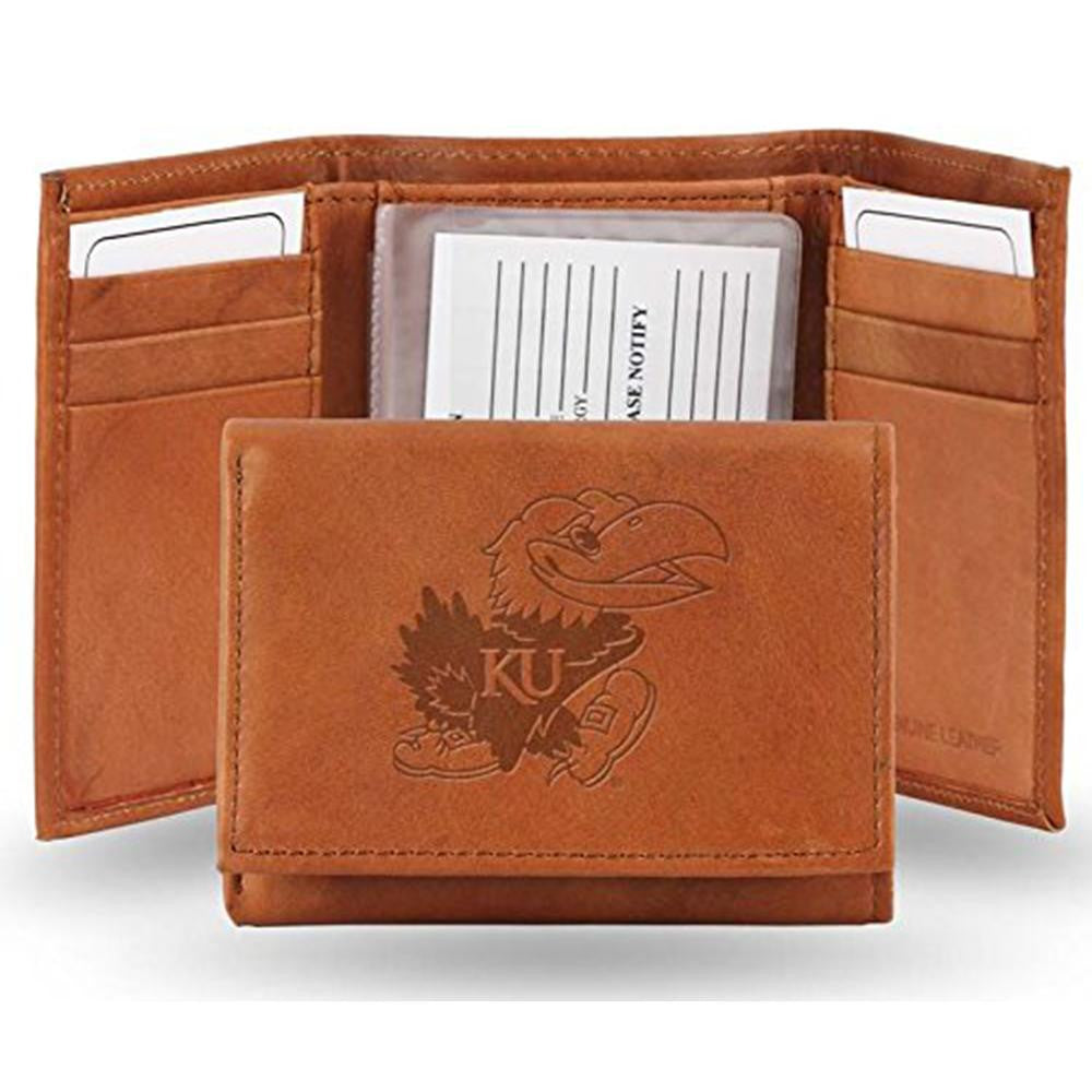 Kansas Jayhawks Ncaa Manmade Leather Tri-fold